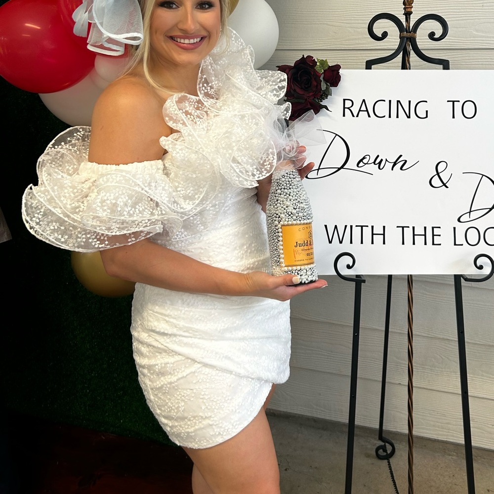 White Mini Bridal Shower Dress
